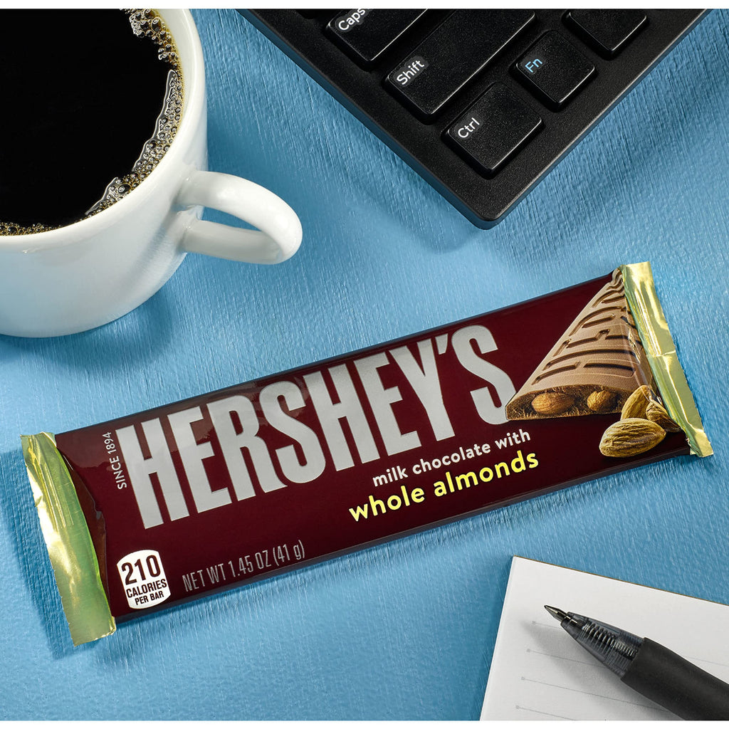 Milk Chocolate with Whole Almonds Candy Bars 1.45 oz 6 Count P349