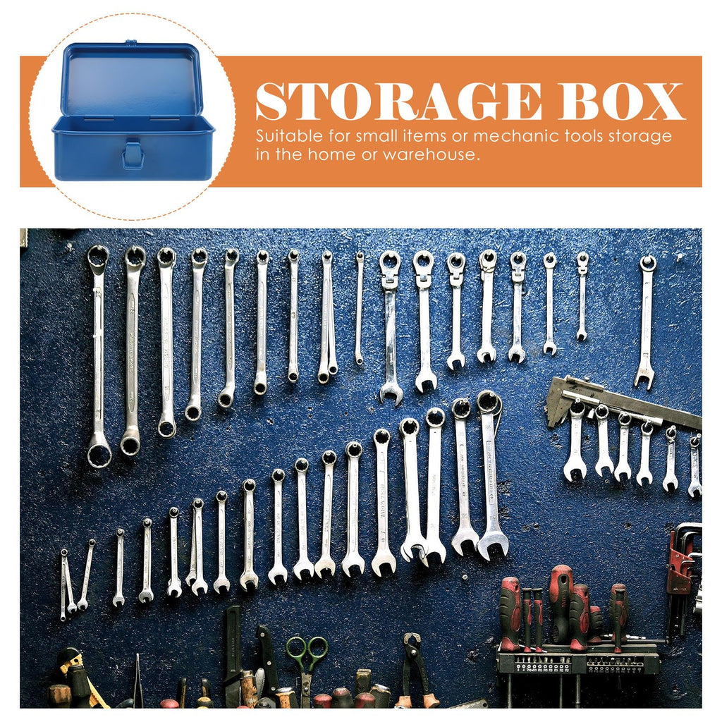 Blue Heavy Duty Portable Iron Toolbox Organizer X642346
