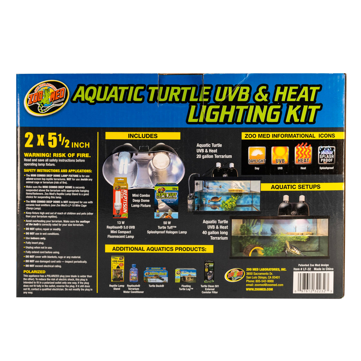Aquatic Turtle Heat UVB Light Kit M4433
