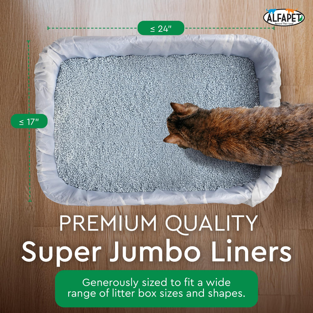 Super Jumbo 15Count Tear-Resistant Waterproof Cat Litter Box Liners S1593