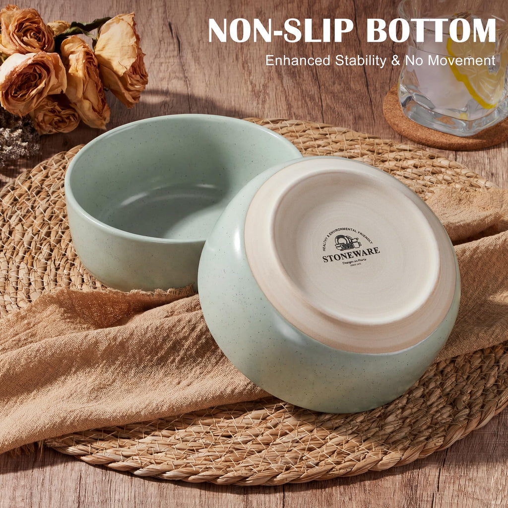 Ceramic Soup Bowls Set of 4, 27oz Multicolor G13435