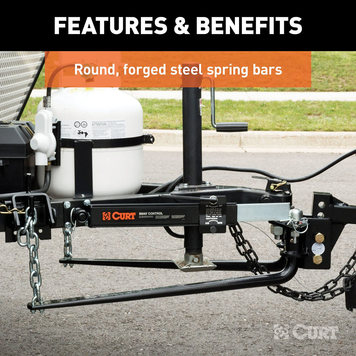 Round Bar Weight Distribution Hitch with Sway Control N875