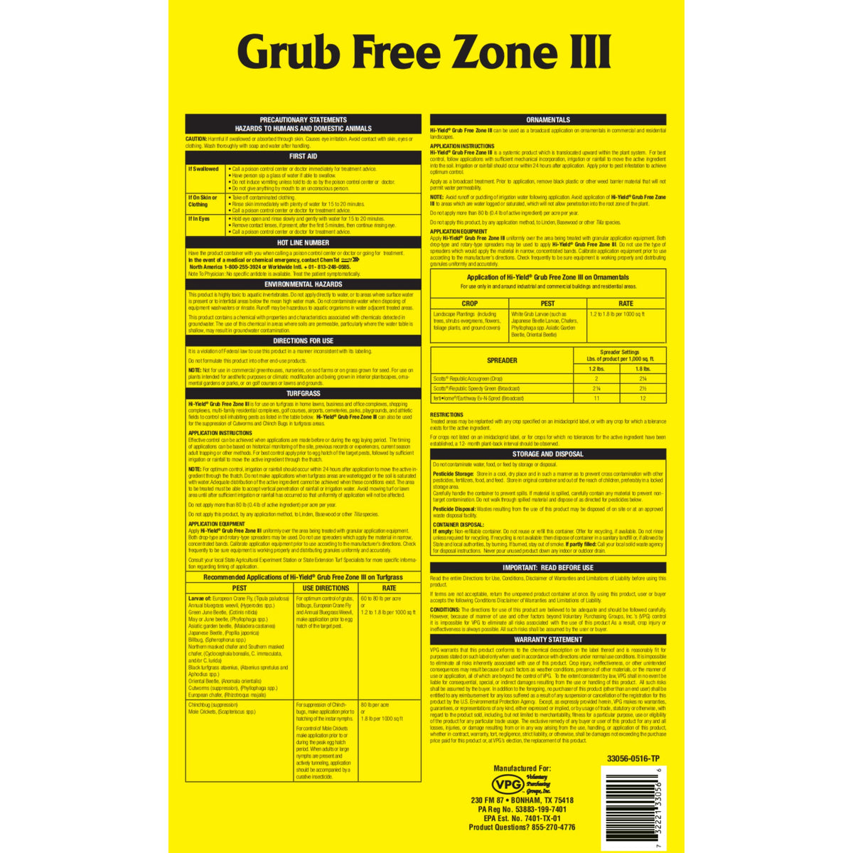 30 lbs Grub Control J290