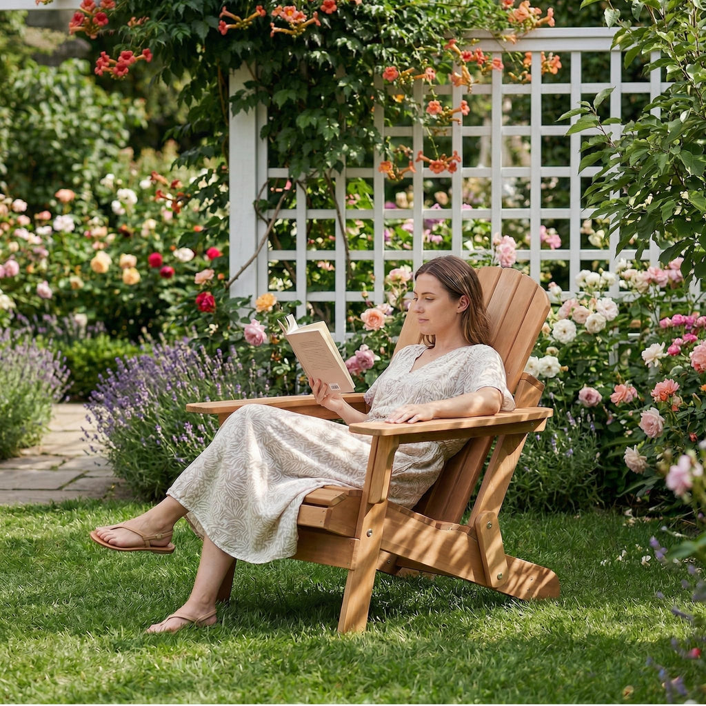 100 lbs Capacity Solid Wood Adirondack Chair F667321