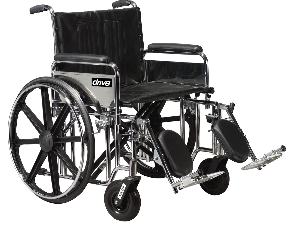 Black 22 Inch Bariatric Wheelchair R388
